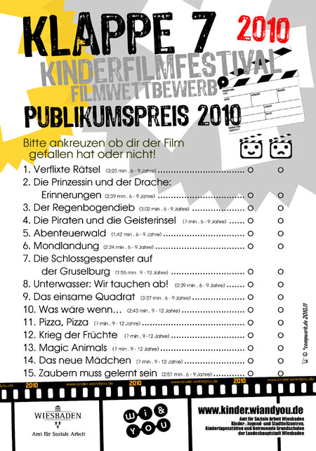 Klappe 7 . Stimmzettel Din A5 . 2010.07