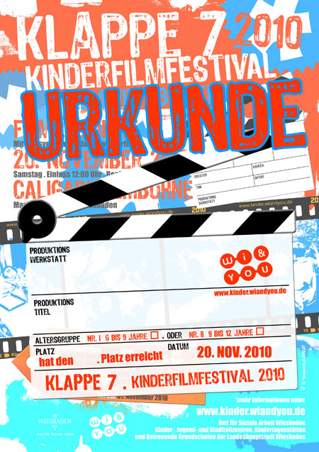 Klappe 7 . Urkunde Din A5 . 2010.07