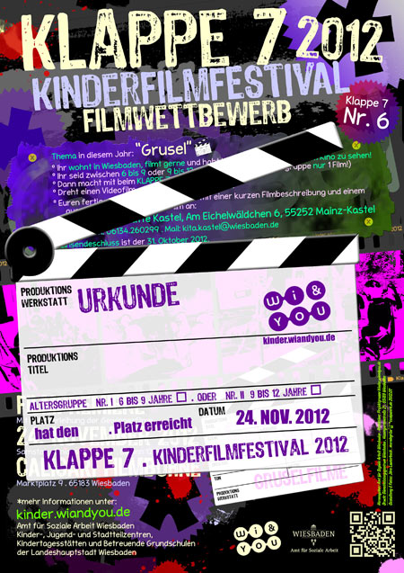 Klappe 7 . Urkunde Din A5 . 2012.07