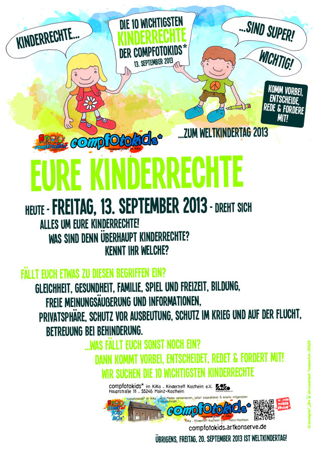 Eure Kinderrechte . 13. September 2013 . Plakat Din A3 . 2013.09 