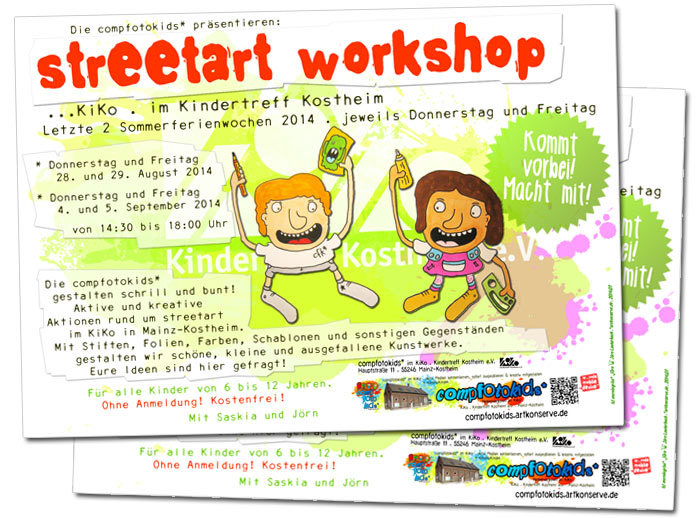 Plakat und Flyer streetart workshop 2014 