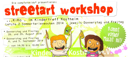 Plakat und Flyer streetart workshop 2014 