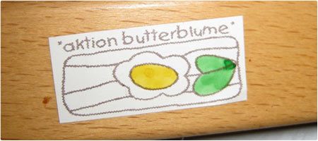 Aktion Butterblume . Sticker . 1997