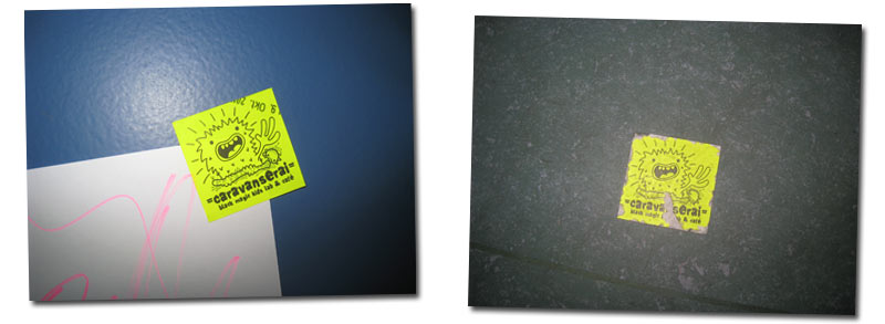 Aufkleber / Sticker =caravanserai= black magic kids lab & caf&eacute; . magic circus 