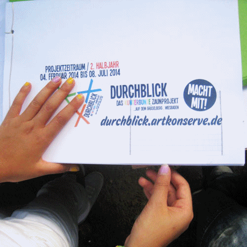 Die Dokumentation vom 2. Projekthalbjahr von Durchblick . das kunterbunte Zaunprojekt auf dem Gr&auml;selberg 2014 