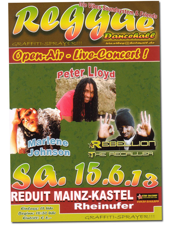 Reggae Open-Air 2013 . Flyer